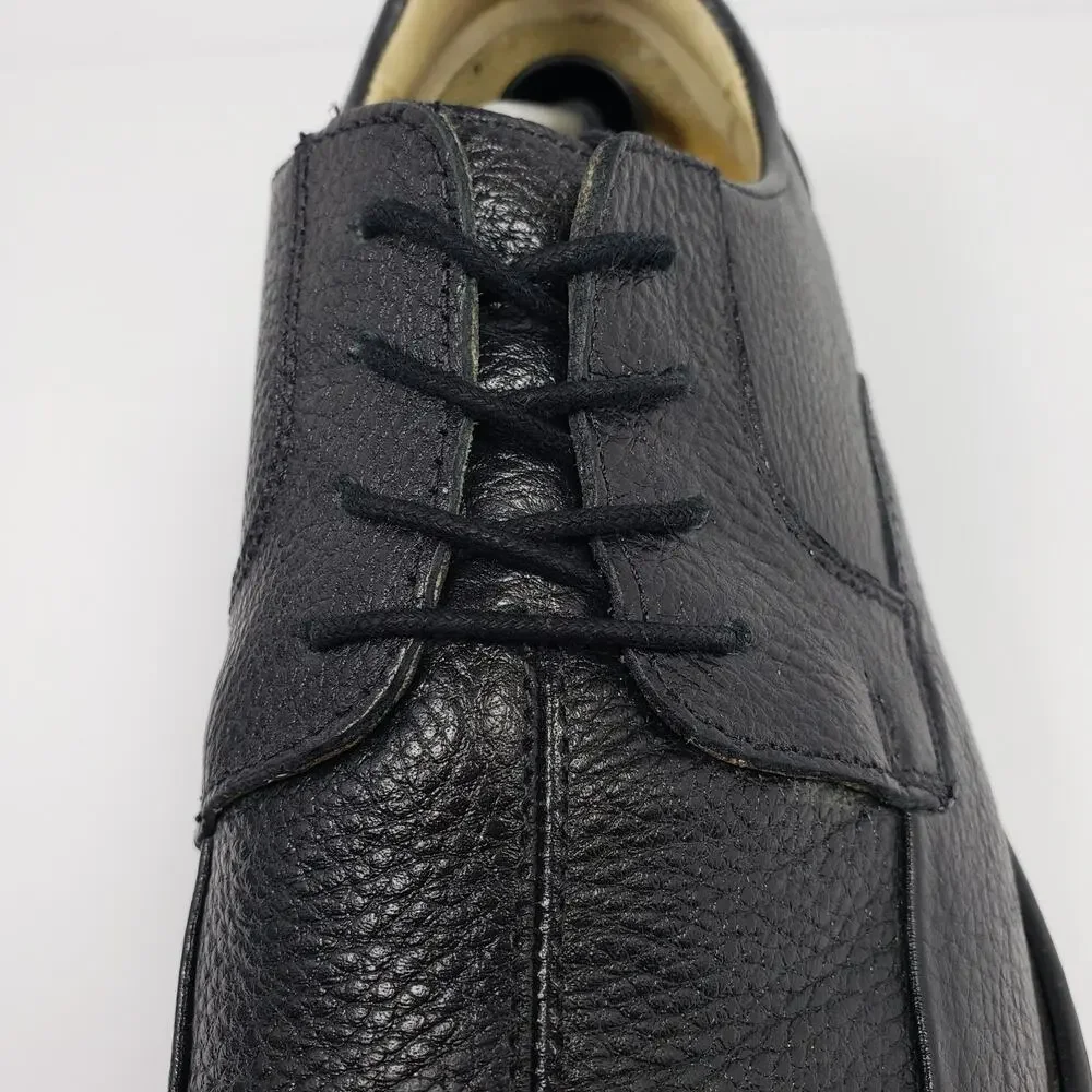 Studio Belvedere Bay Bridge Mens Sz 15 D Black Pebble Leather Oxford Formal Shoe